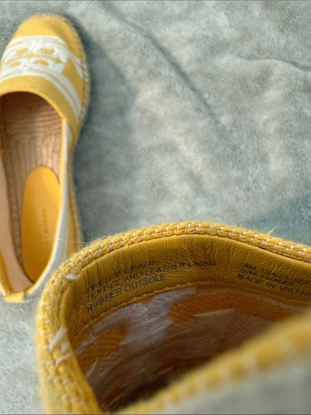 Tory Burch Women's Double T Jacquard Espadrille Flats women’s size 8